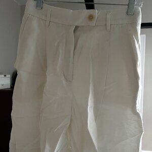 Aritzia Wilfred White Linen Shorts